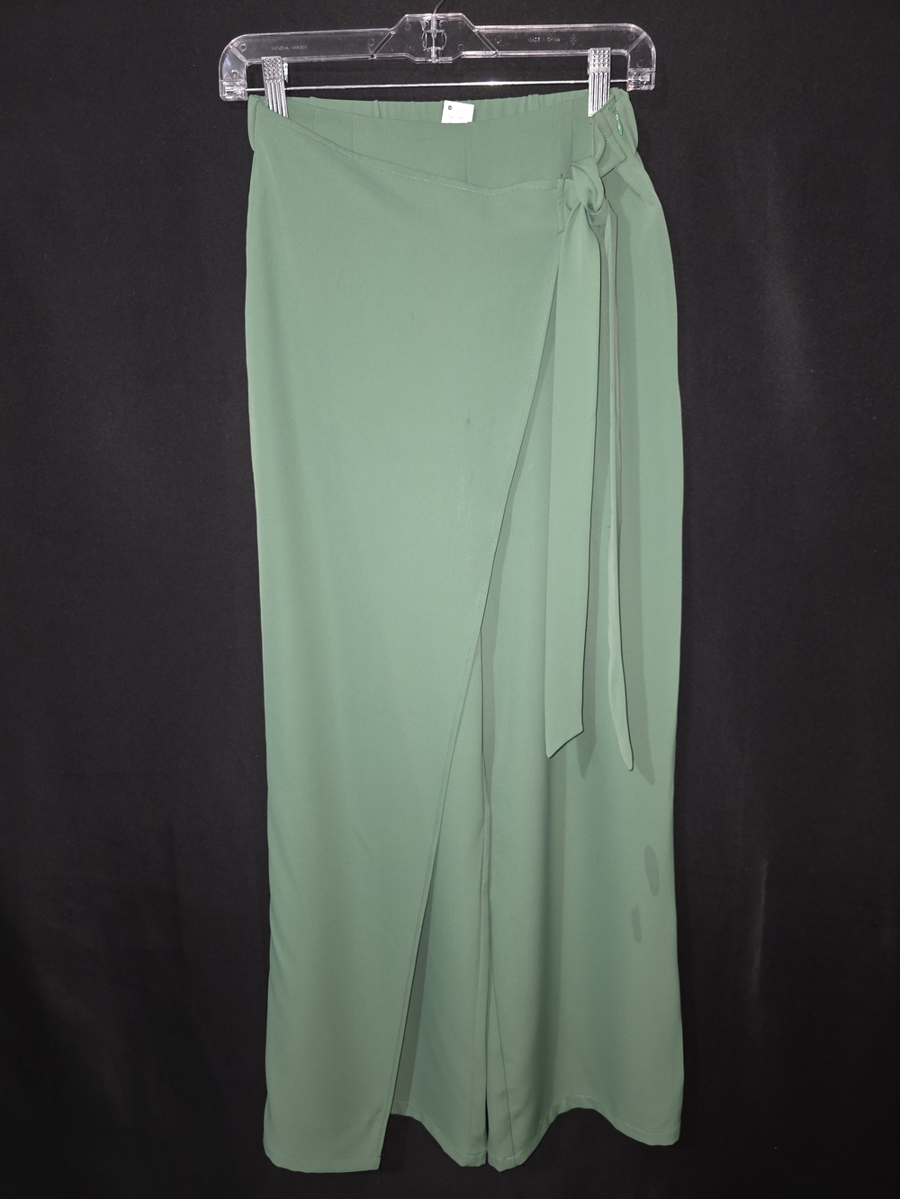 HALARA Sage Green Wide-Leg Wrap Pants